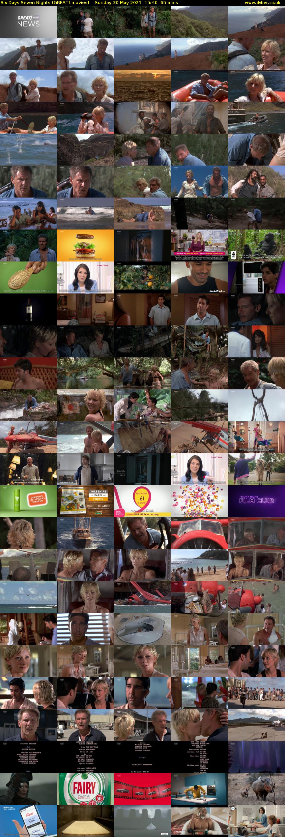 Six Days Seven Nights (GREAT! movies) Sunday 30 May 2021 15:40 - 16:45