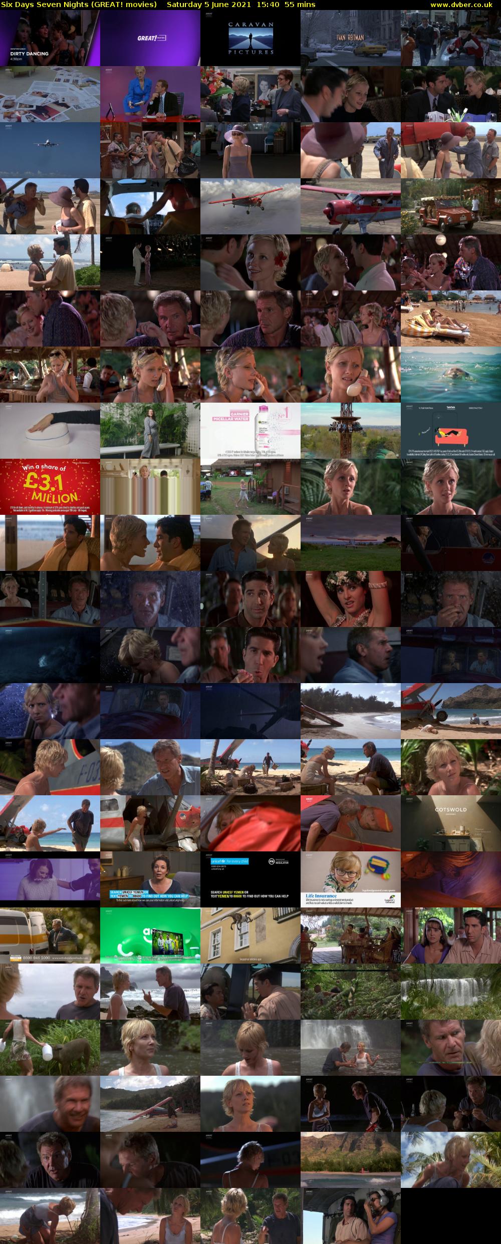 Six Days Seven Nights (GREAT! movies) Saturday 5 June 2021 15:40 - 16:35