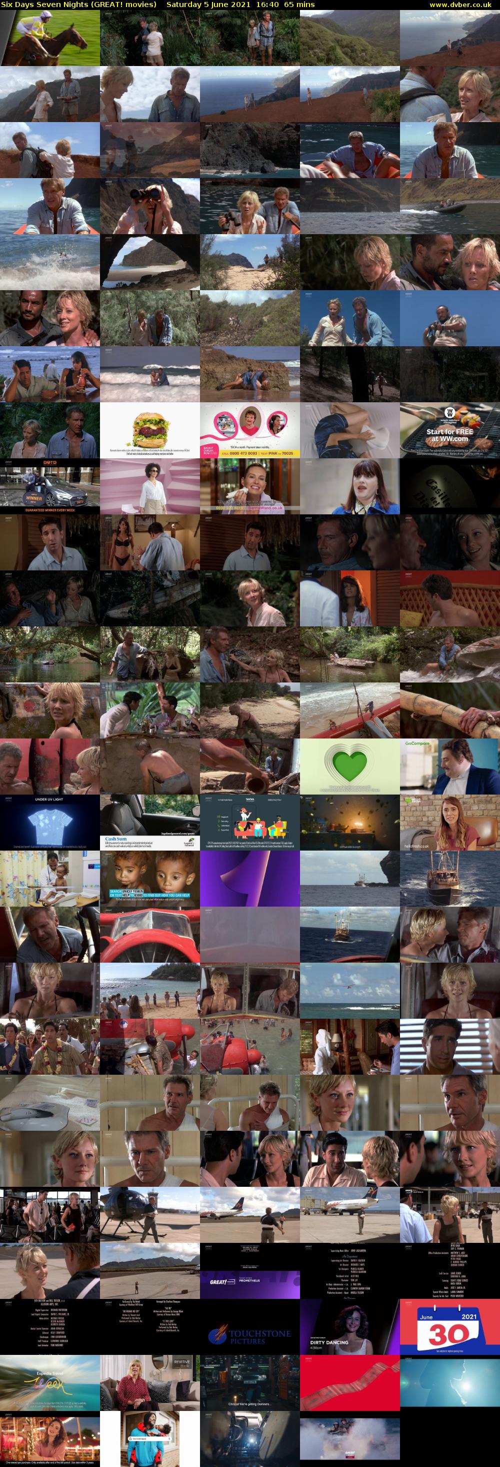 Six Days Seven Nights (GREAT! movies) Saturday 5 June 2021 16:40 - 17:45