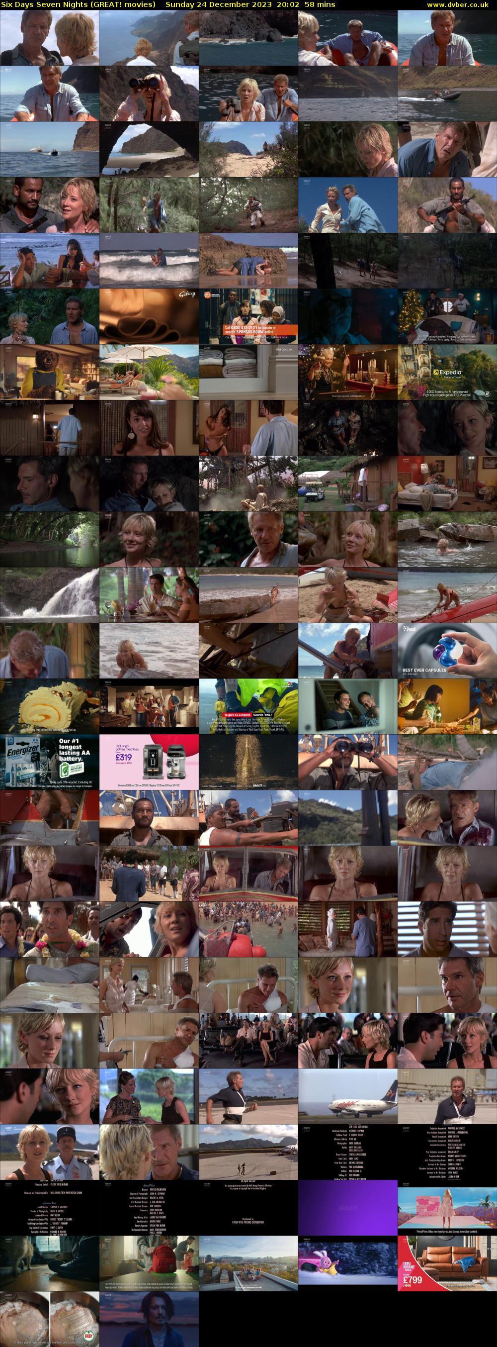 Six Days Seven Nights (GREAT! movies) Sunday 24 December 2023 20:02 - 21:00