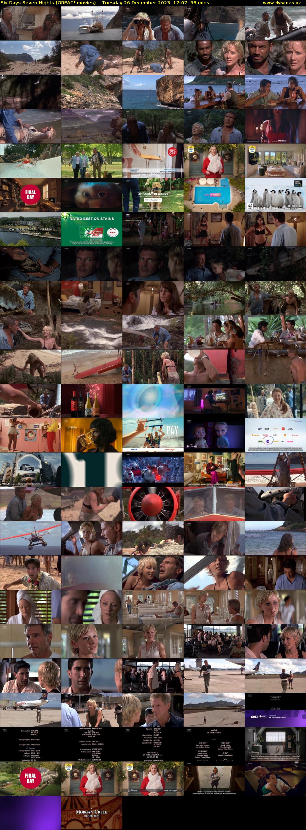 Six Days Seven Nights (GREAT! movies) Tuesday 26 December 2023 17:07 - 18:05