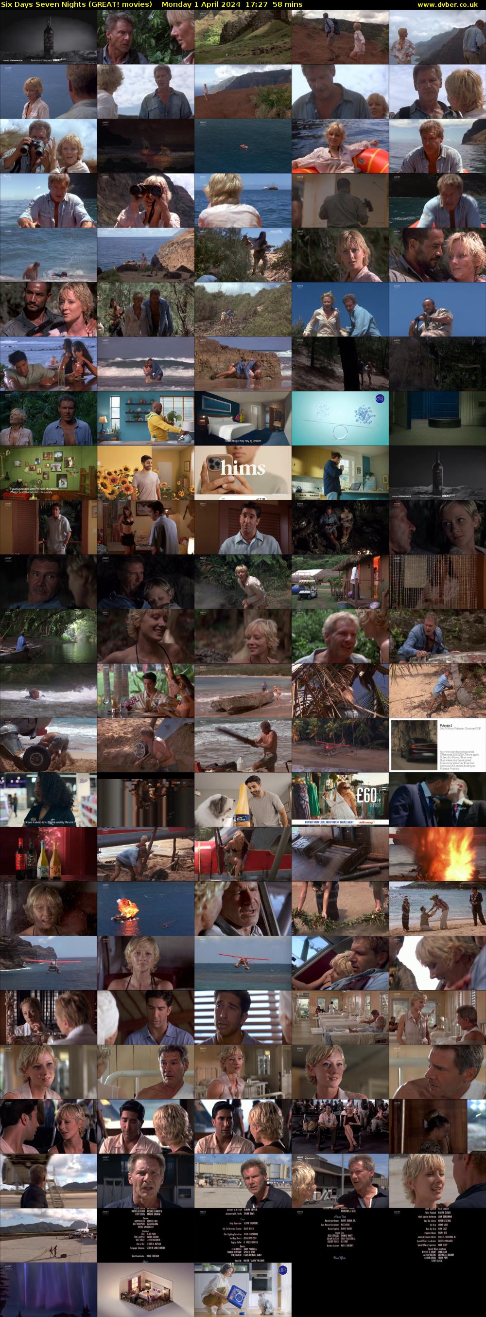 Six Days Seven Nights (GREAT! movies) Monday 1 April 2024 17:27 - 18:25