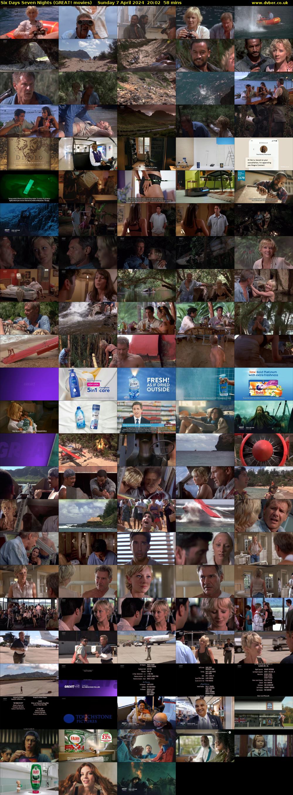 Six Days Seven Nights (GREAT! movies) Sunday 7 April 2024 20:02 - 21:00