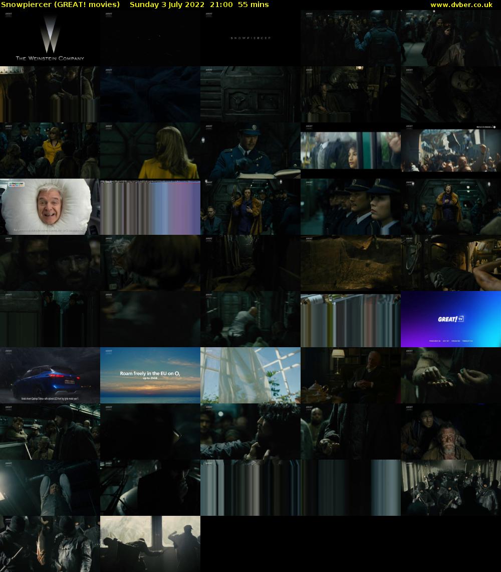 Snowpiercer (GREAT! movies) Sunday 3 July 2022 21:00 - 21:55