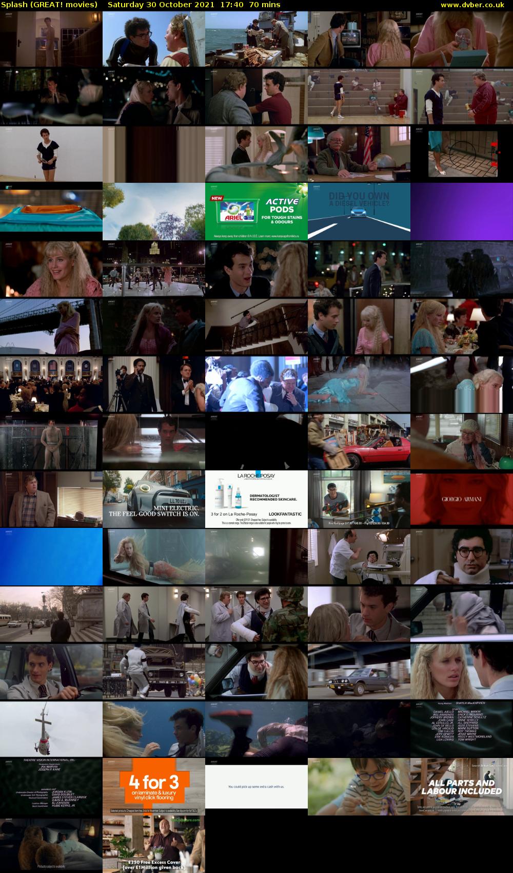 Splash (GREAT! movies) Saturday 30 October 2021 17:40 - 18:50