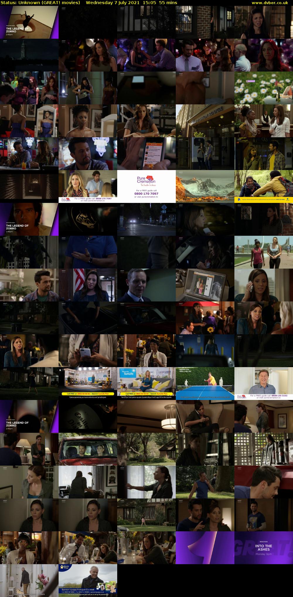 Status: Unknown (GREAT! movies) Wednesday 7 July 2021 15:05 - 16:00