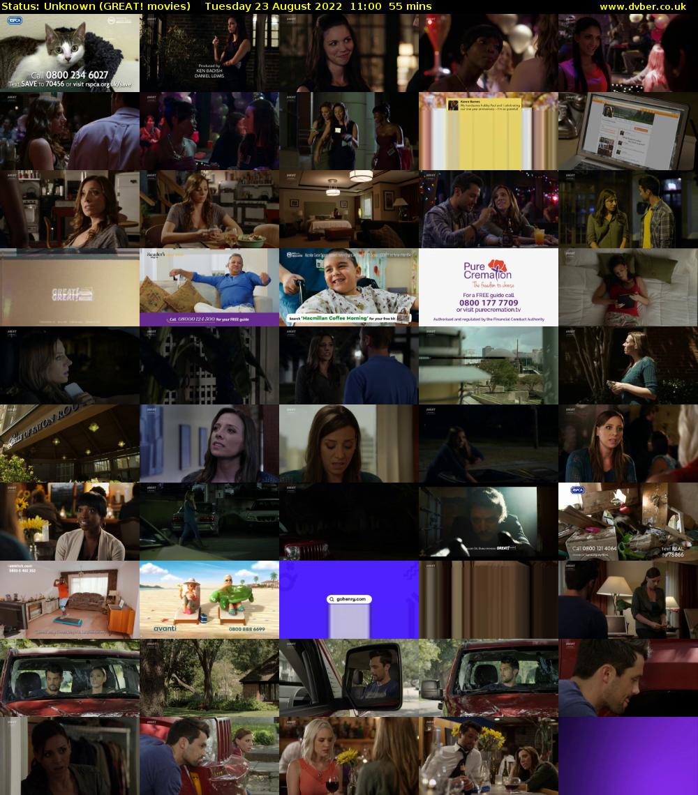 Status: Unknown (GREAT! movies) Tuesday 23 August 2022 11:00 - 11:55