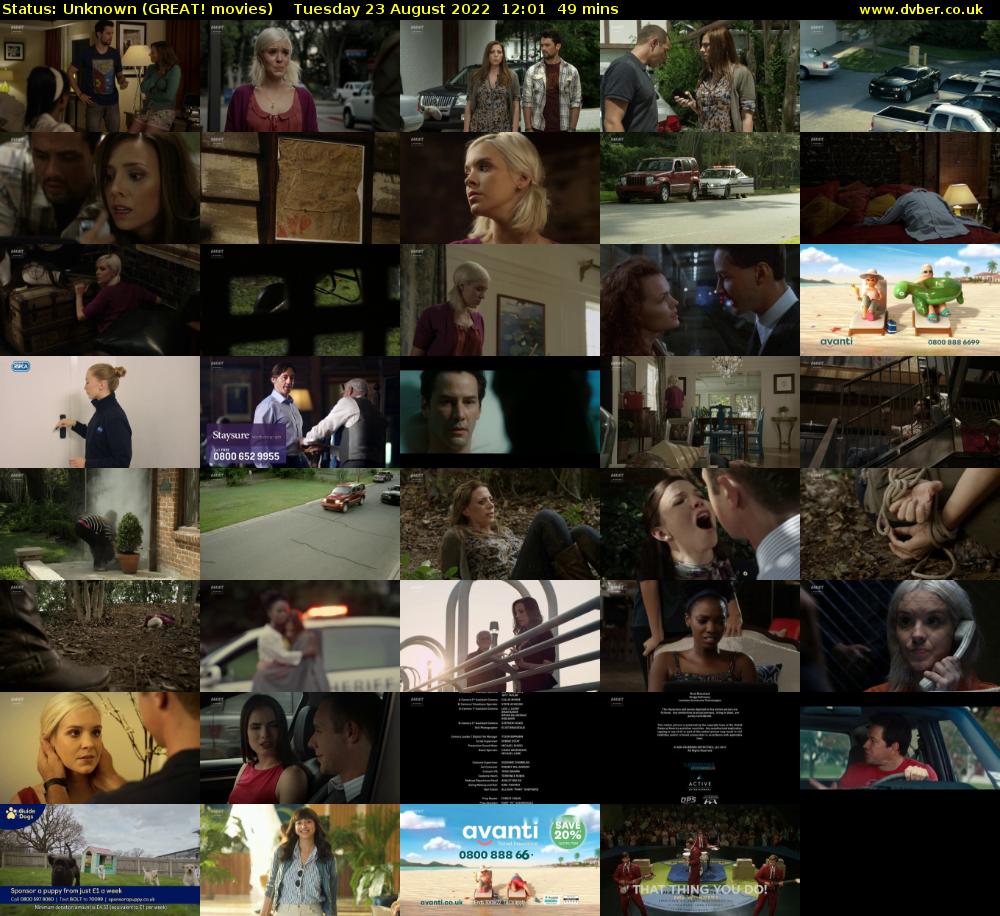 Status: Unknown (GREAT! movies) Tuesday 23 August 2022 12:01 - 12:50