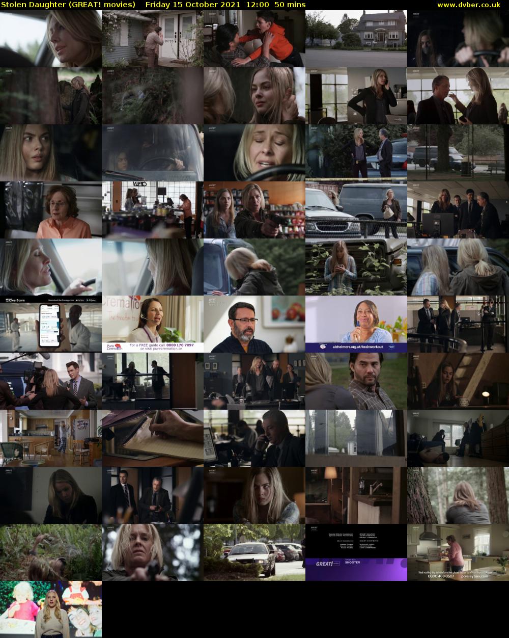 Stolen Daughter (GREAT! movies) Friday 15 October 2021 12:00 - 12:50
