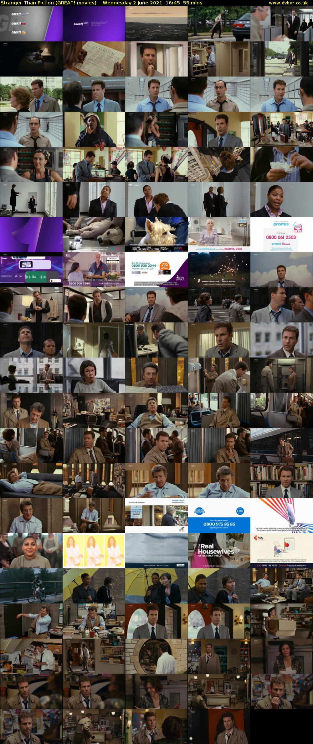 Stranger Than Fiction (GREAT! movies) Wednesday 2 June 2021 16:45 - 17:40