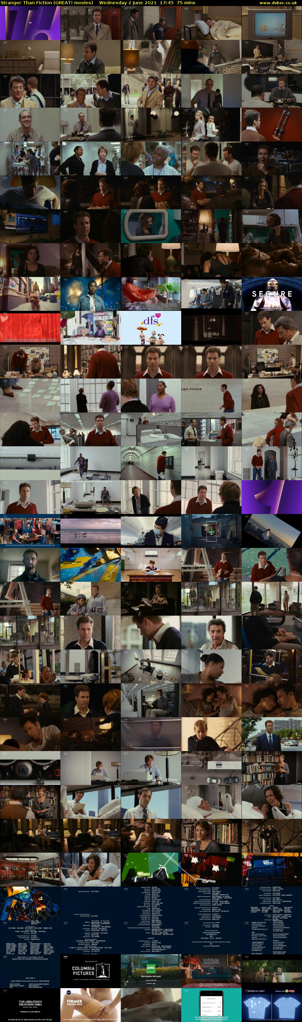 Stranger Than Fiction (GREAT! movies) Wednesday 2 June 2021 17:45 - 19:00