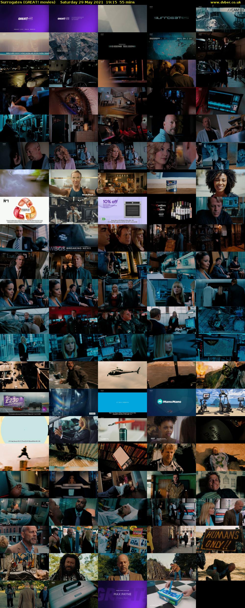 Surrogates (GREAT! movies) Saturday 29 May 2021 19:15 - 20:10
