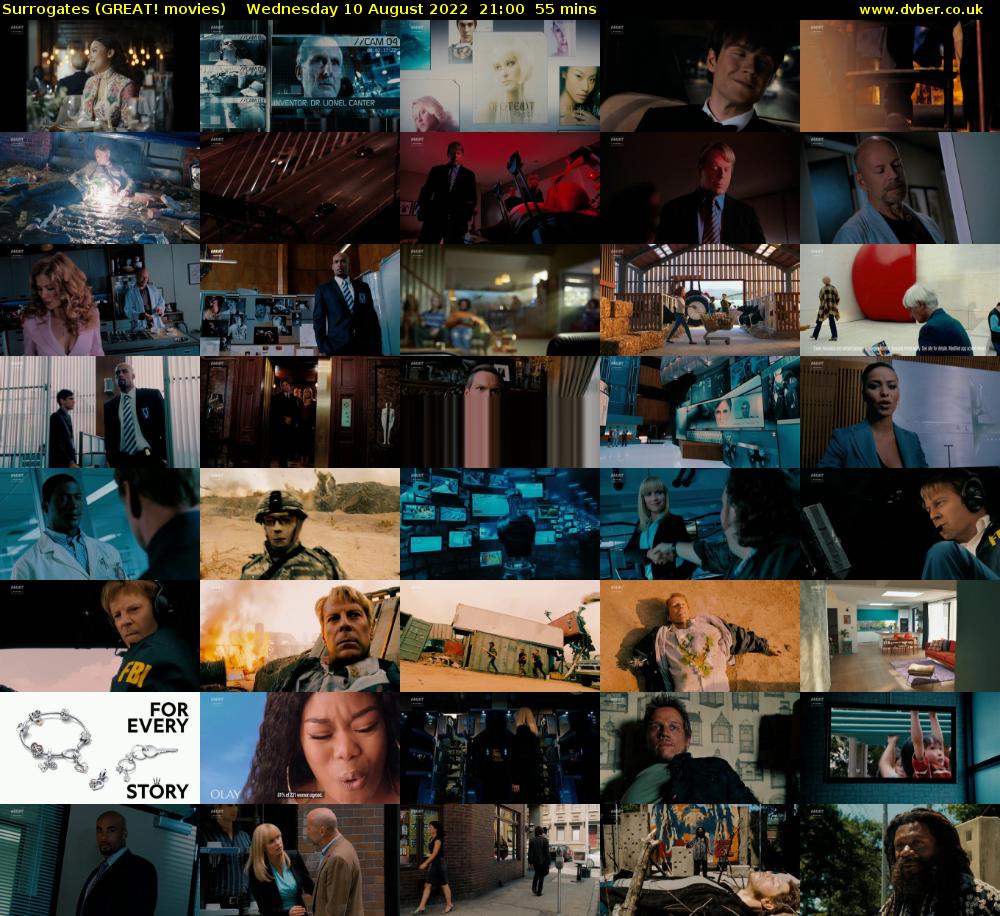 Surrogates (GREAT! movies) Wednesday 10 August 2022 21:00 - 21:55