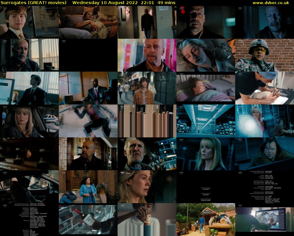 Surrogates (GREAT! movies) Wednesday 10 August 2022 22:01 - 22:50