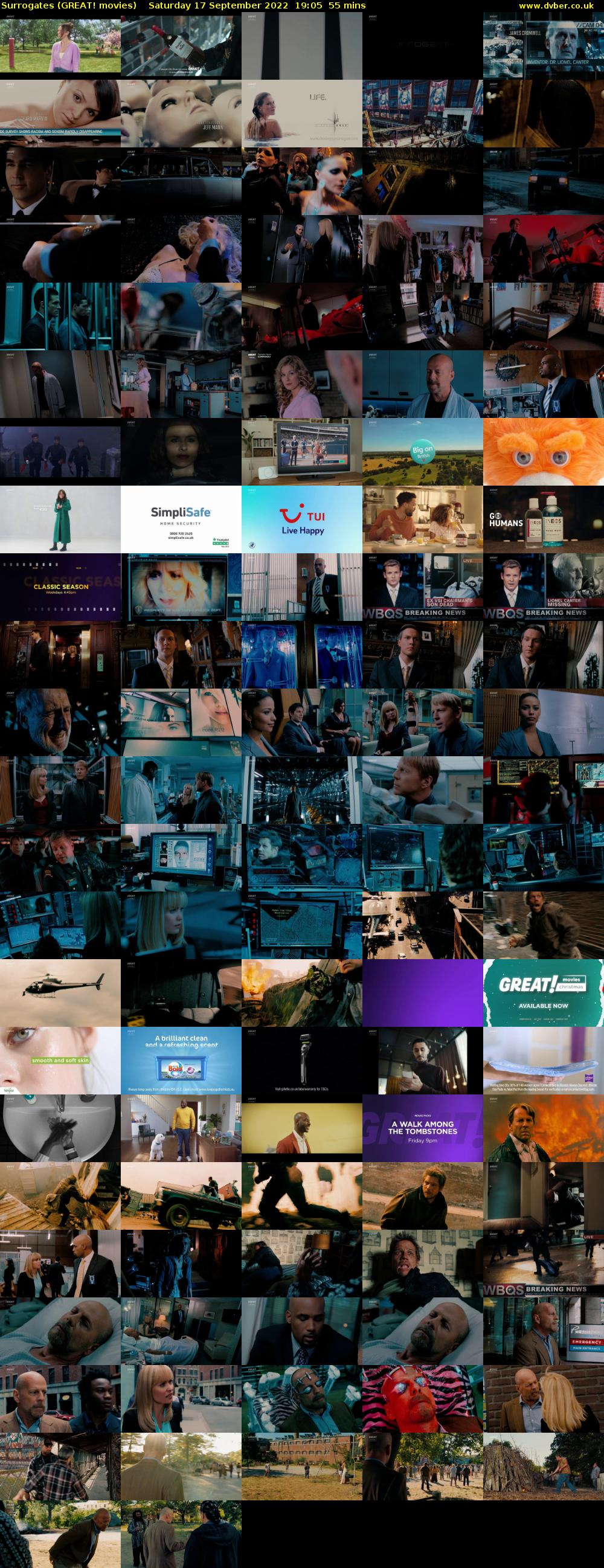 Surrogates (GREAT! movies) Saturday 17 September 2022 19:05 - 20:00