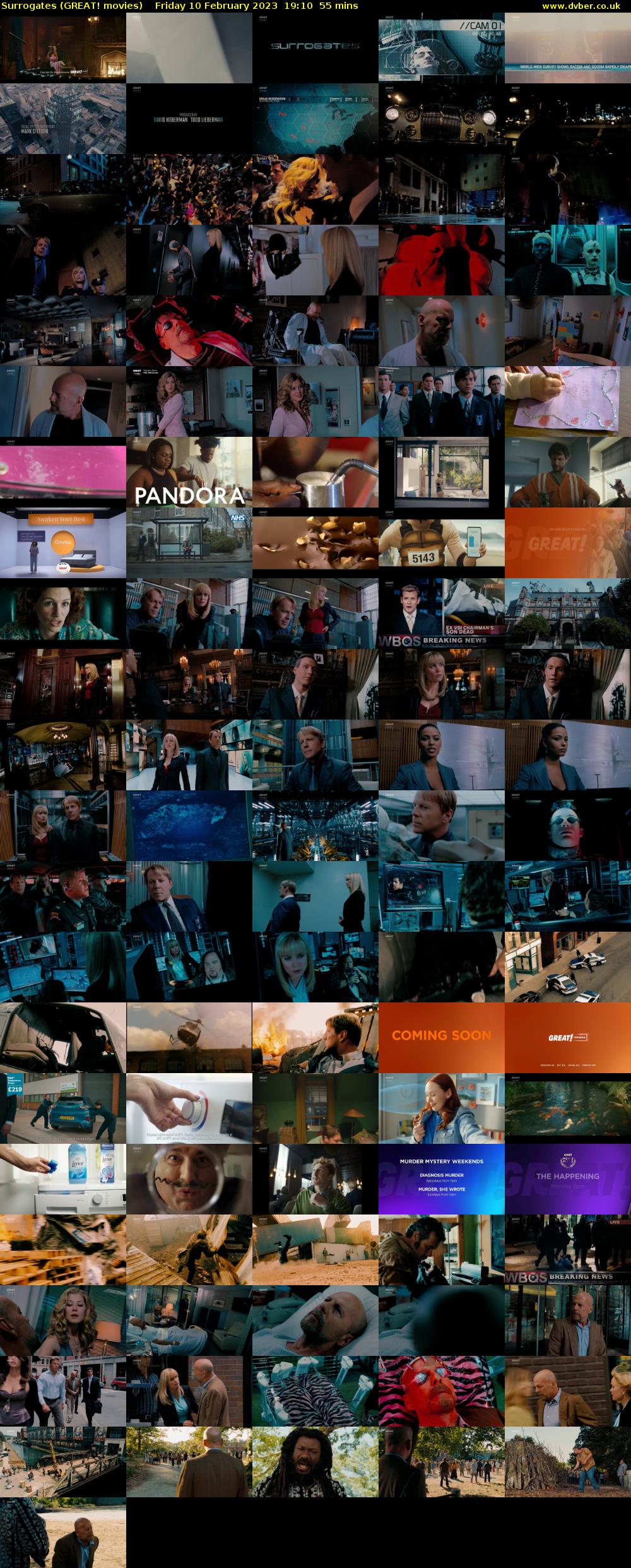 Surrogates (GREAT! movies) Friday 10 February 2023 19:10 - 20:05