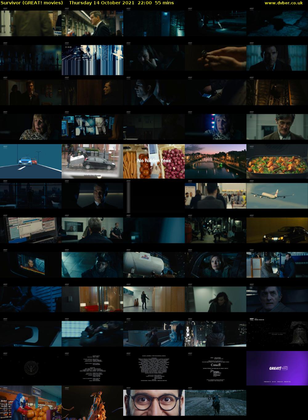 Survivor (GREAT! movies) Thursday 14 October 2021 22:00 - 22:55