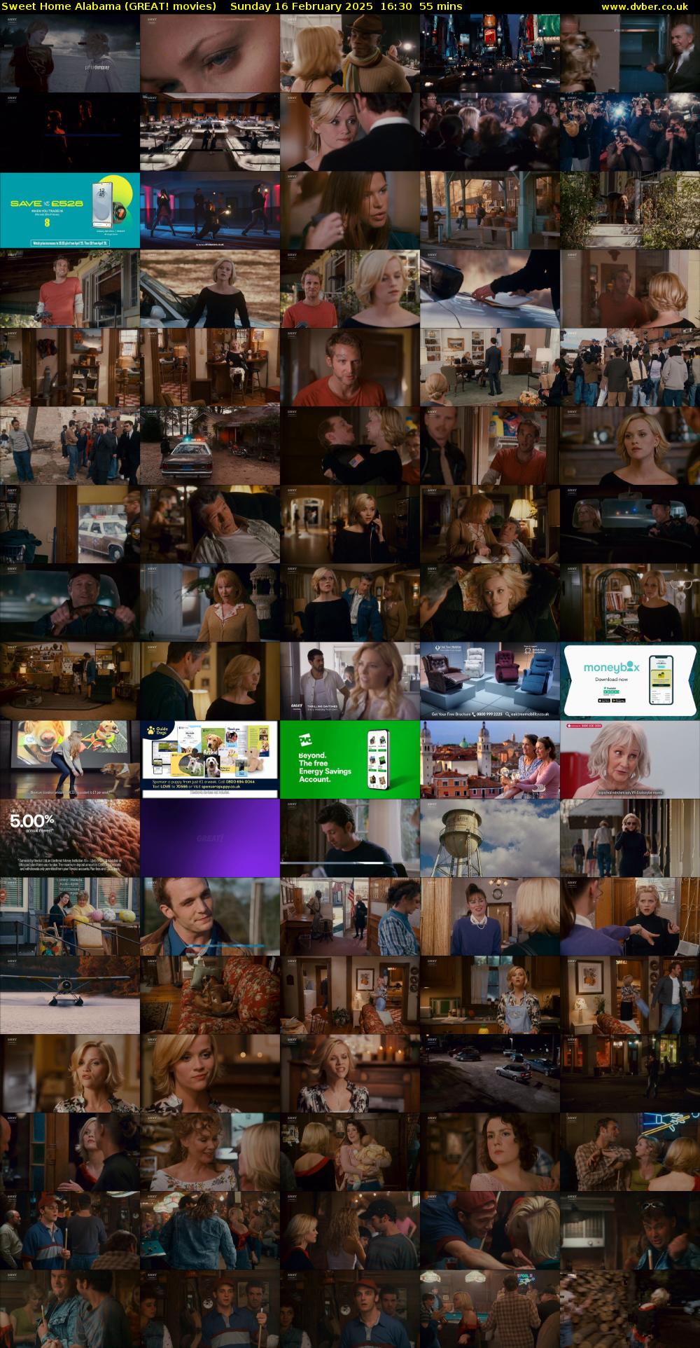 Sweet Home Alabama (GREAT! movies) Sunday 16 February 2025 16:30 - 17:25