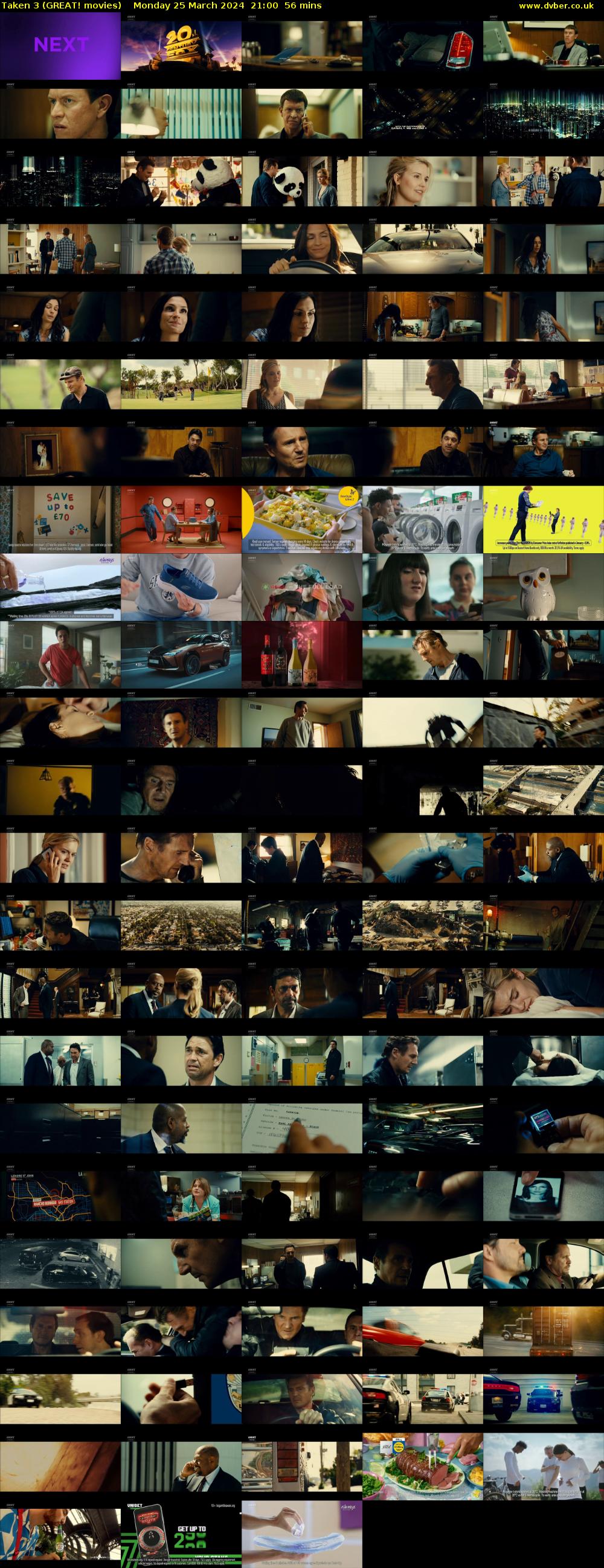 Taken 3 (GREAT! movies) Monday 25 March 2024 21:00 - 21:56