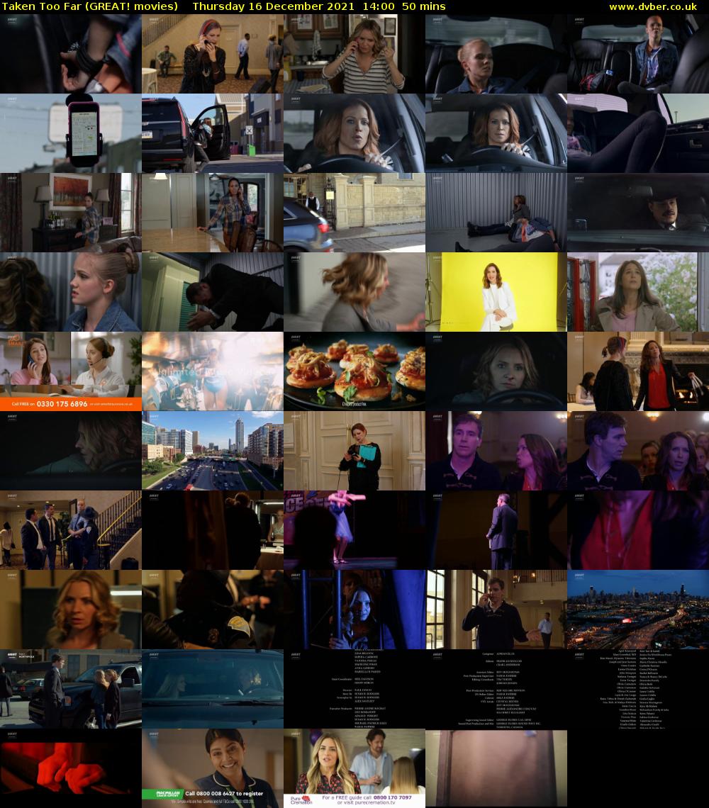 Taken Too Far (GREAT! movies) Thursday 16 December 2021 14:00 - 14:50