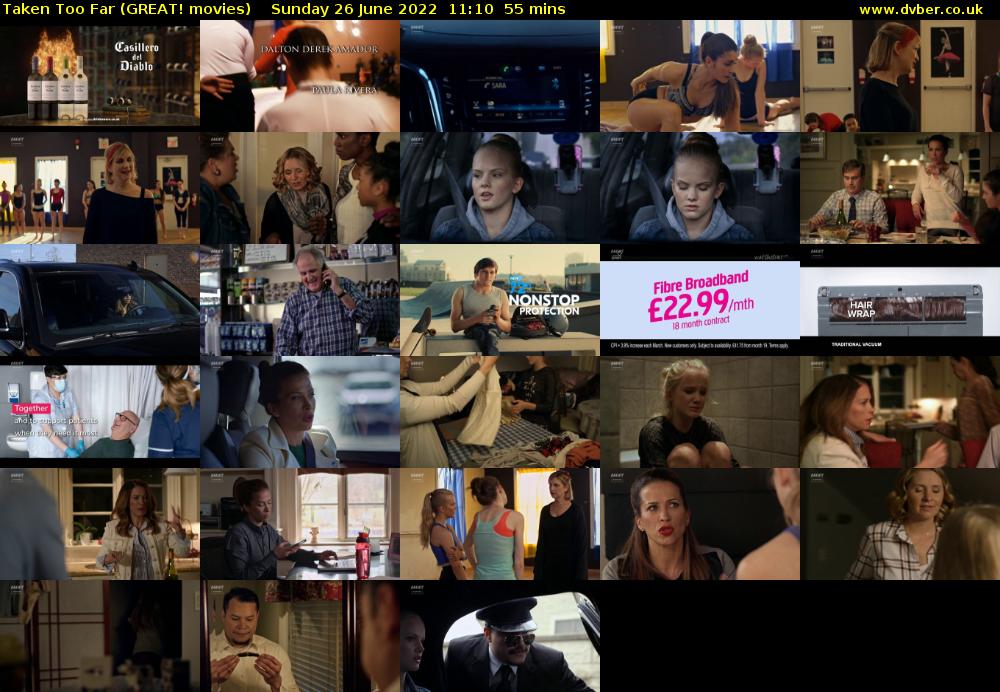 Taken Too Far (GREAT! movies) Sunday 26 June 2022 11:10 - 12:05