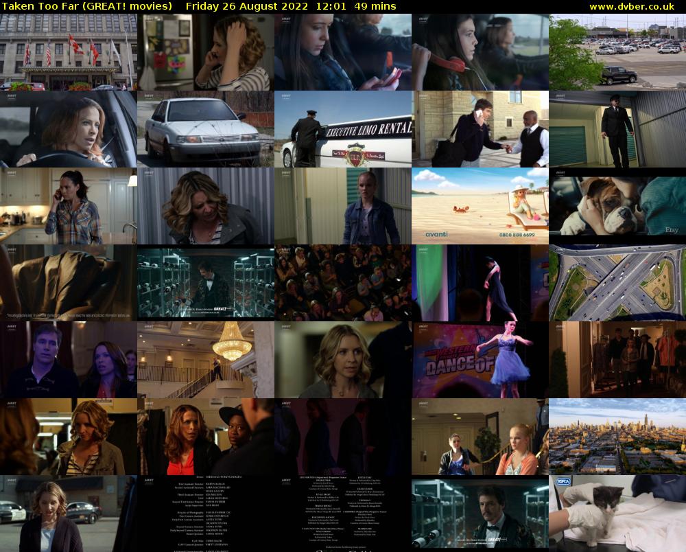 Taken Too Far (GREAT! movies) Friday 26 August 2022 12:01 - 12:50