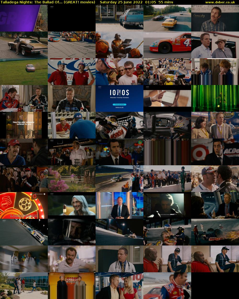 Talladega Nights: The Ballad Of... (GREAT! movies) Saturday 25 June 2022 01:05 - 02:00