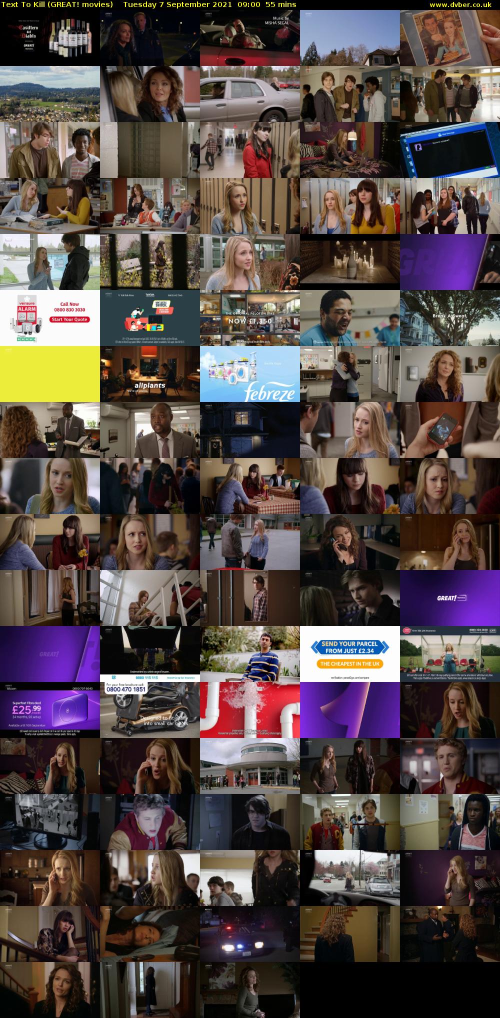 Text To Kill (GREAT! movies) Tuesday 7 September 2021 09:00 - 09:55