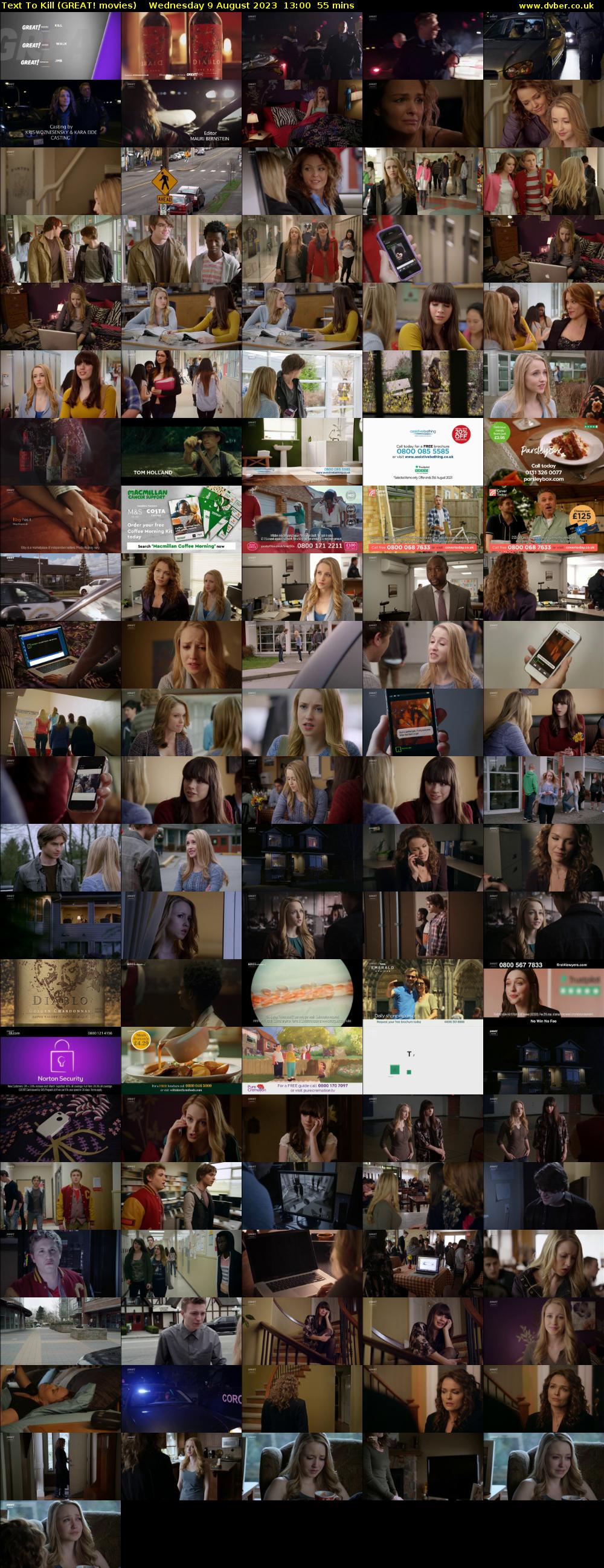 Text To Kill (GREAT! movies) Wednesday 9 August 2023 13:00 - 13:55