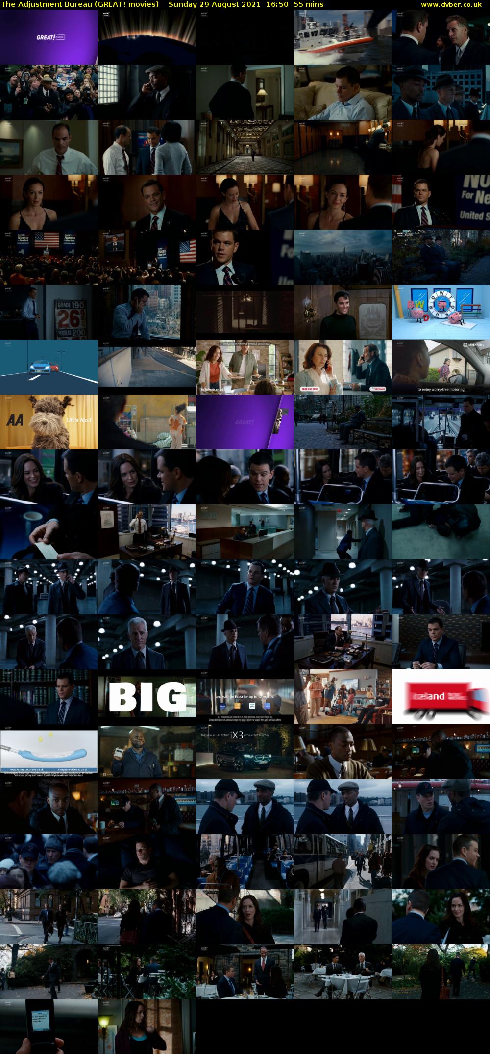 The Adjustment Bureau (GREAT! movies) Sunday 29 August 2021 16:50 - 17:45