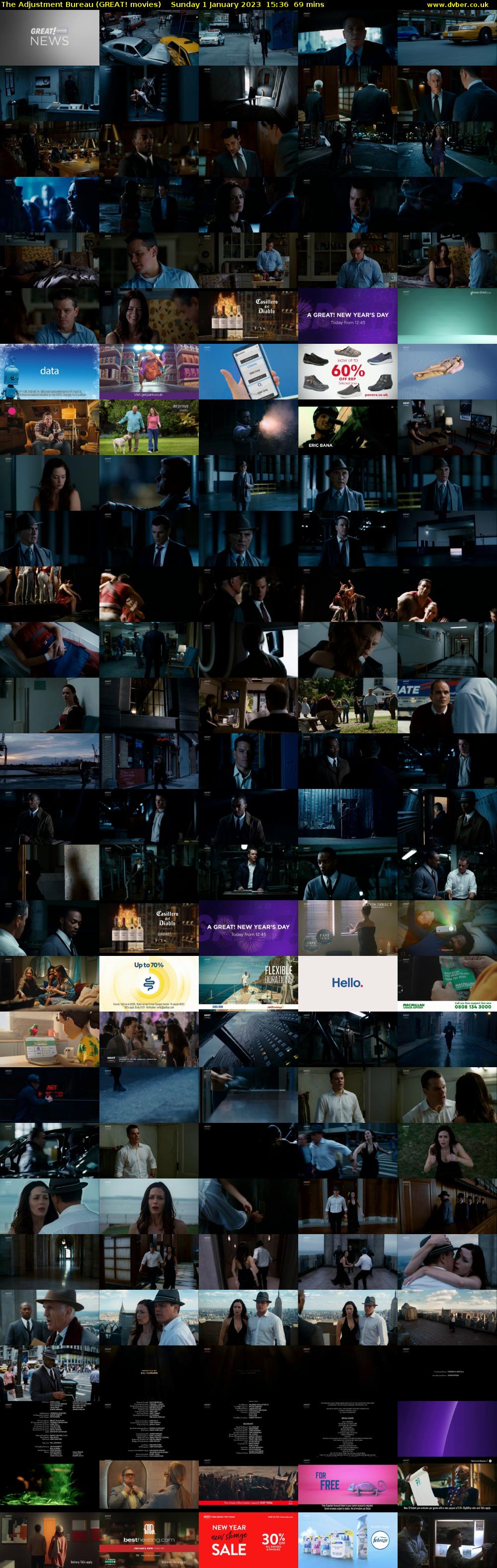 The Adjustment Bureau (GREAT! movies) Sunday 1 January 2023 15:36 - 16:45