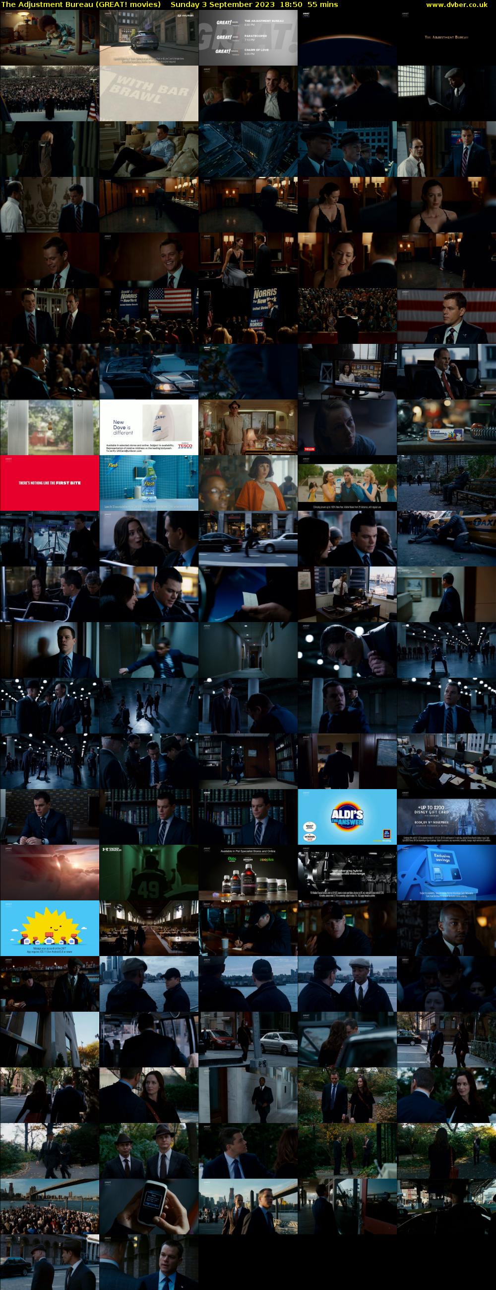 The Adjustment Bureau (GREAT! movies) Sunday 3 September 2023 18:50 - 19:45