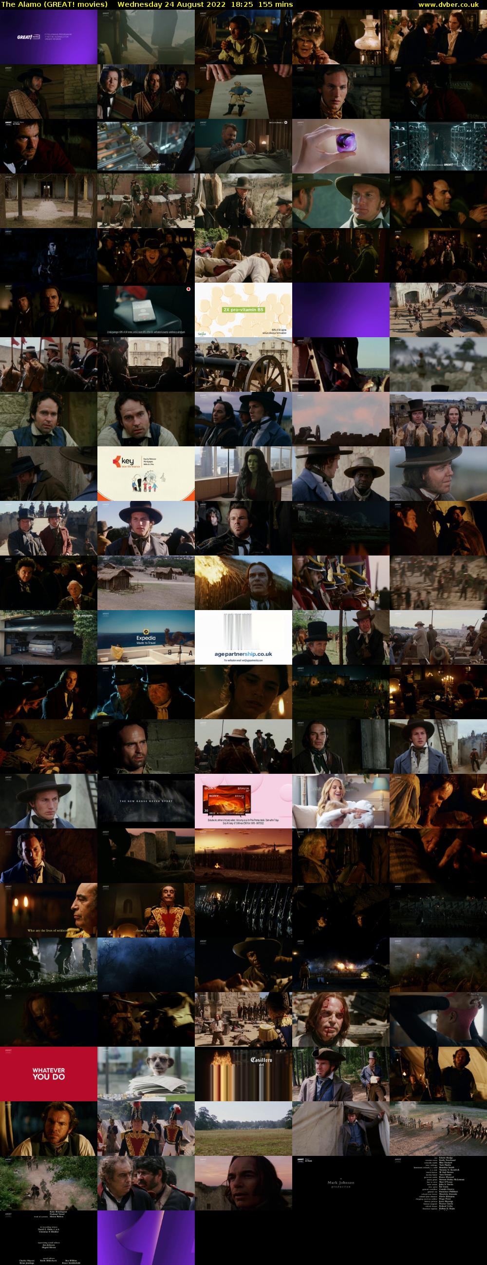 The Alamo (GREAT! movies) Wednesday 24 August 2022 18:25 - 21:00