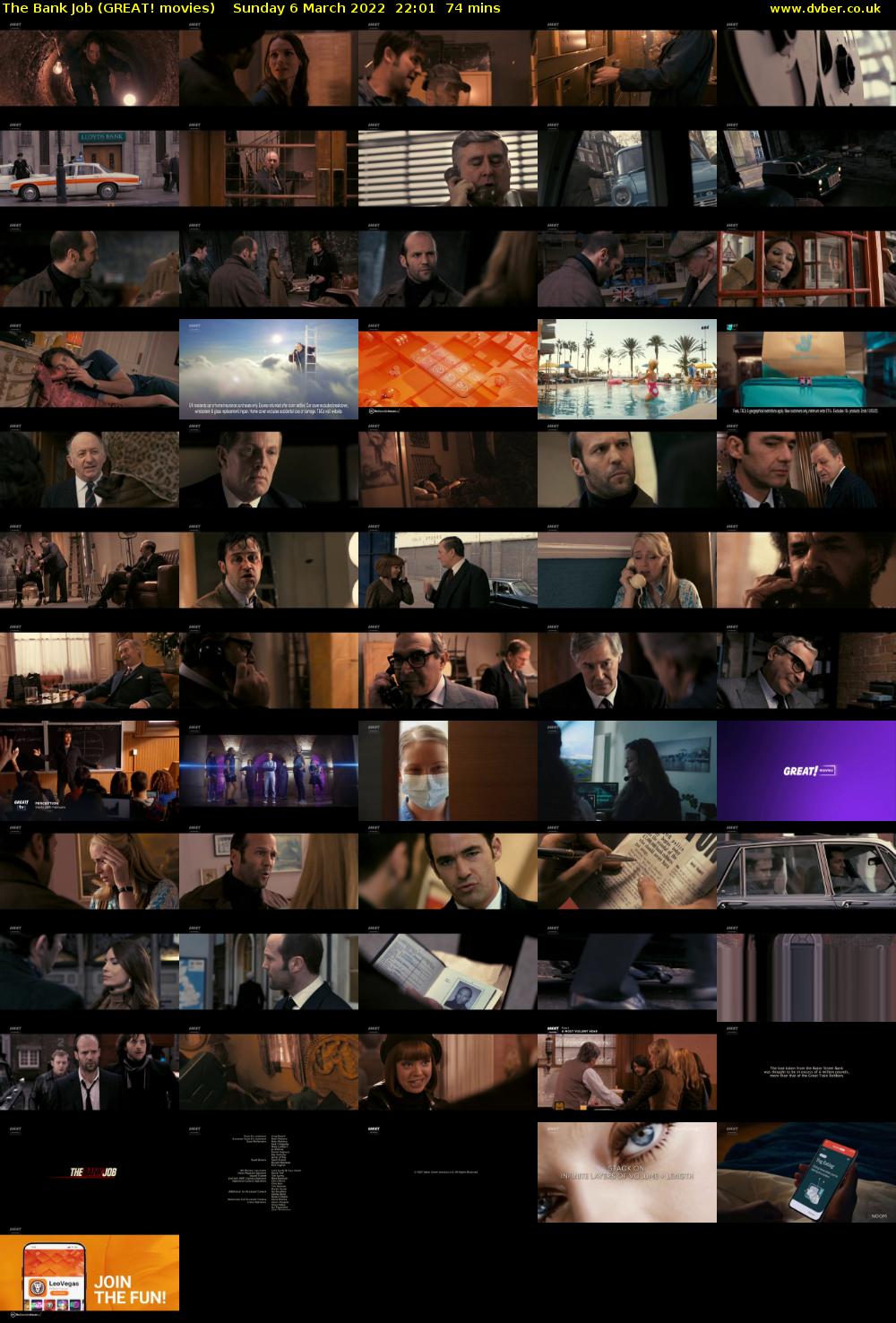 The Bank Job (GREAT! movies) Sunday 6 March 2022 22:01 - 23:15