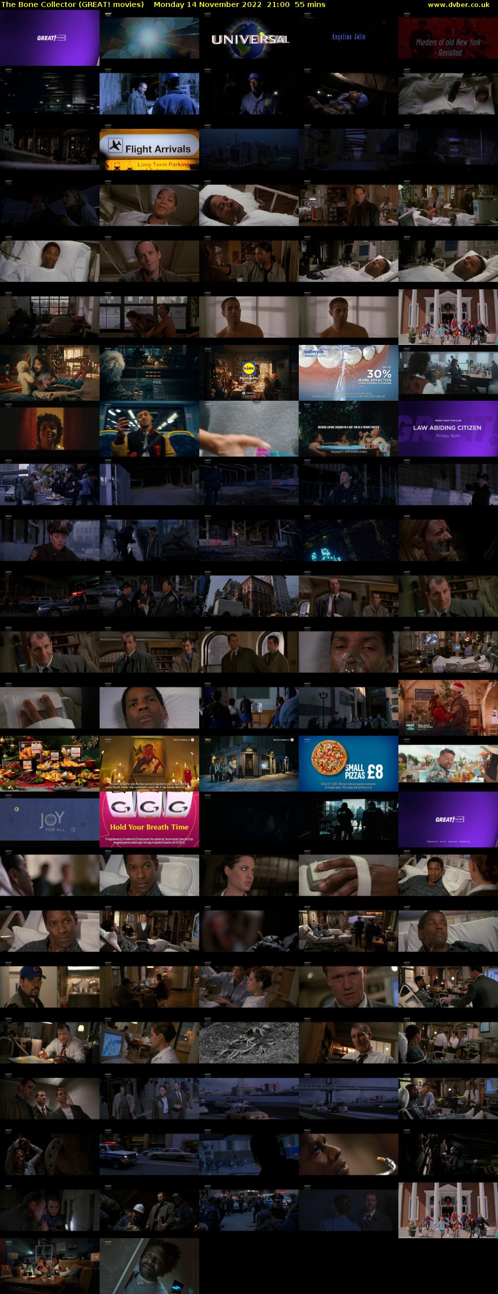 The Bone Collector (GREAT! movies) Monday 14 November 2022 21:00 - 21:55