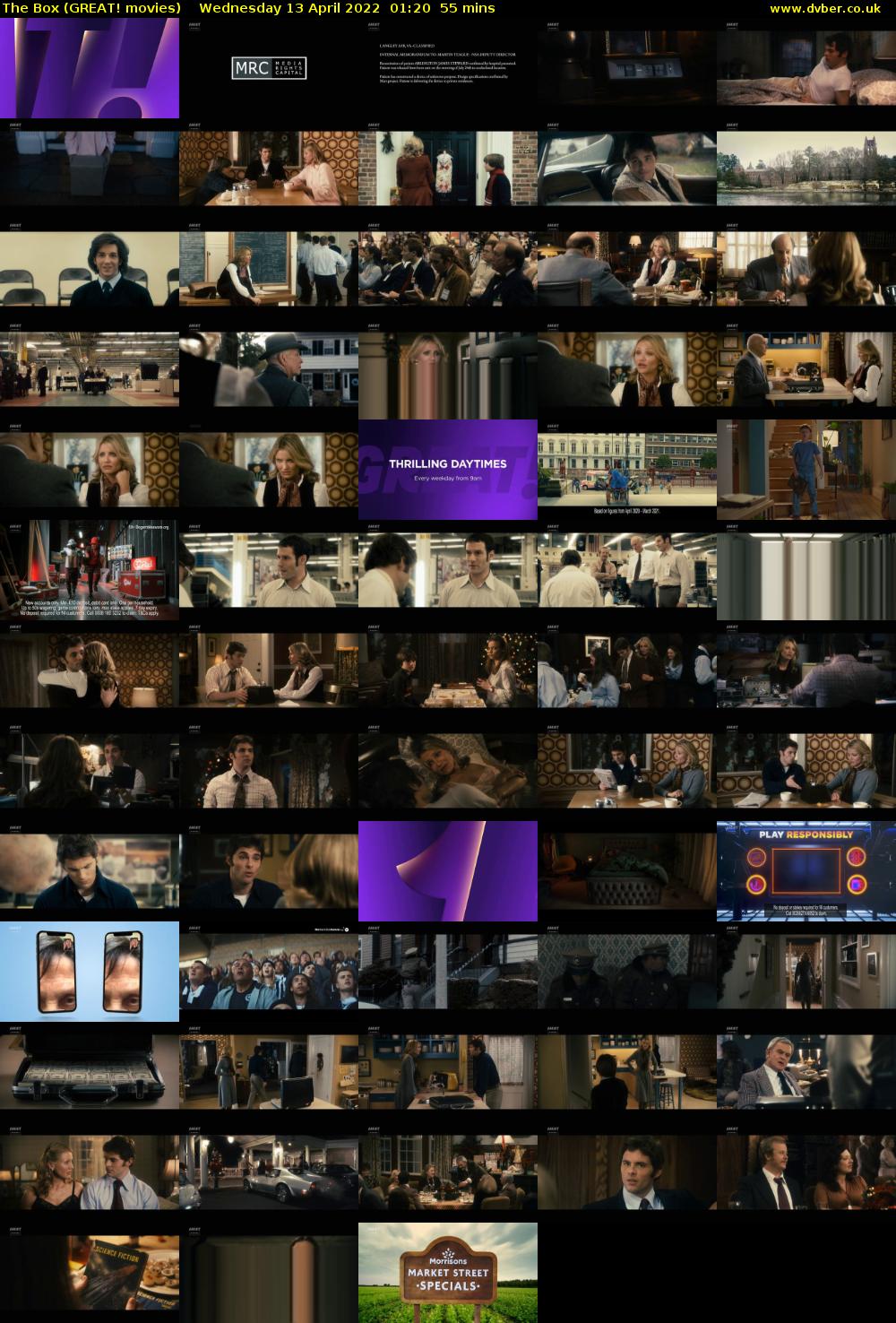 The Box (GREAT! movies) Wednesday 13 April 2022 01:20 - 02:15