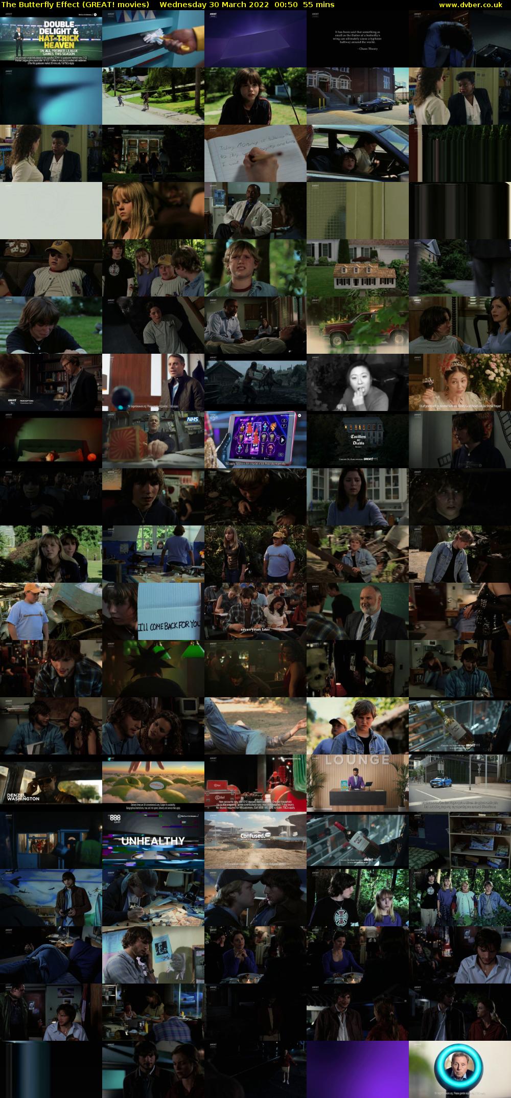 The Butterfly Effect (GREAT! movies) Wednesday 30 March 2022 00:50 - 01:45