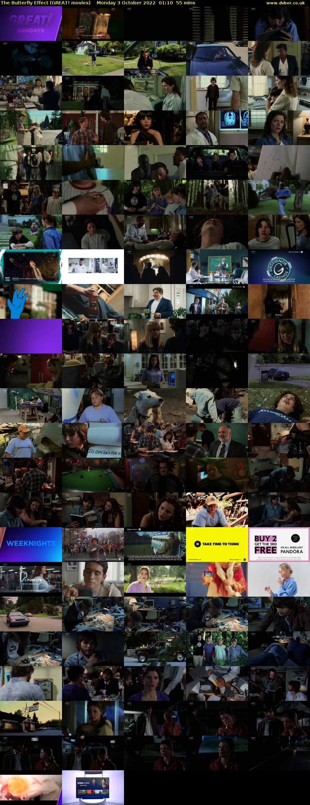 The Butterfly Effect (GREAT! movies) Monday 3 October 2022 01:10 - 02:05