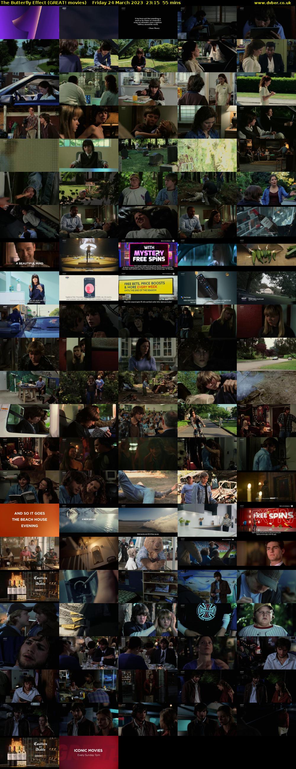 The Butterfly Effect (GREAT! movies) Friday 24 March 2023 23:15 - 00:10