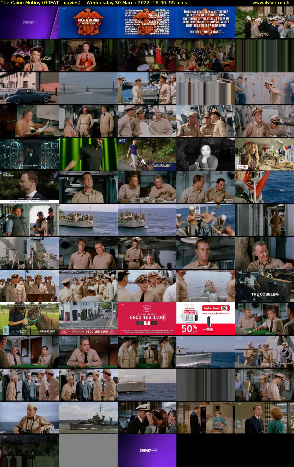 The Caine Mutiny (GREAT! movies) Wednesday 30 March 2022 16:40 - 17:35