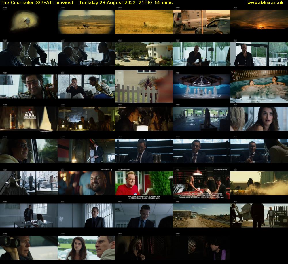 The Counselor (GREAT! movies) Tuesday 23 August 2022 21:00 - 21:55