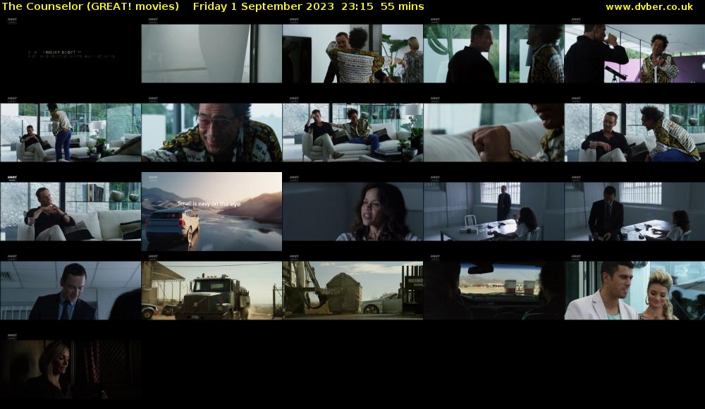 The Counselor (GREAT! movies) Friday 1 September 2023 23:15 - 00:10