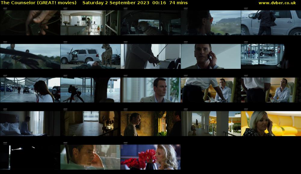 The Counselor (GREAT! movies) Saturday 2 September 2023 00:16 - 01:30