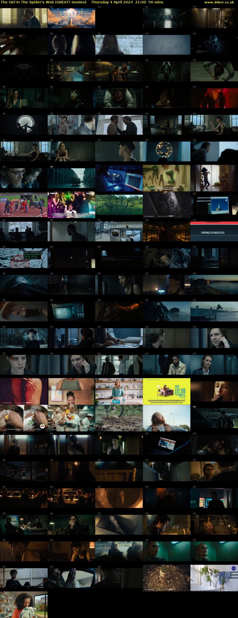 The Girl In The Spider's Web (GREAT! movies) Thursday 4 April 2024 21:00 - 21:56