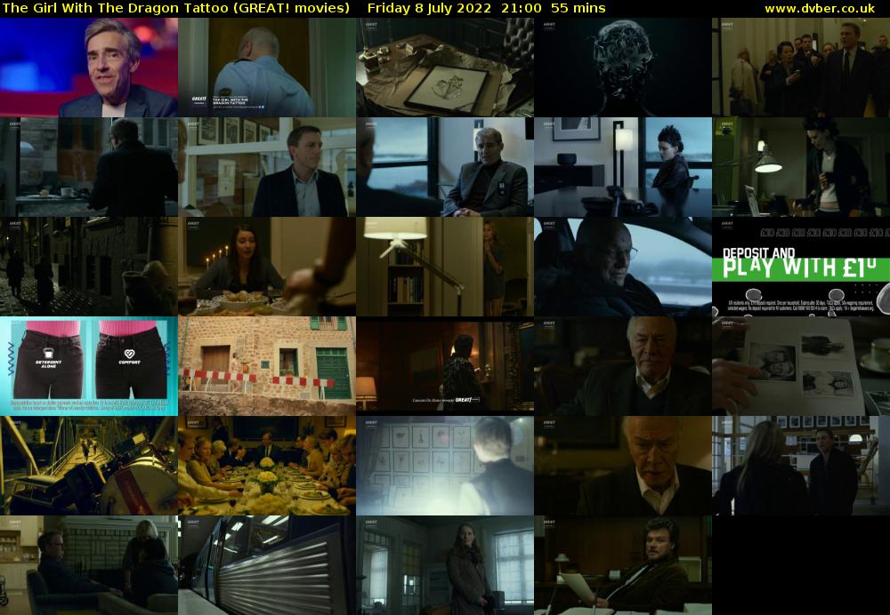 The Girl With The Dragon Tattoo (GREAT! movies) Friday 8 July 2022 21:00 - 21:55