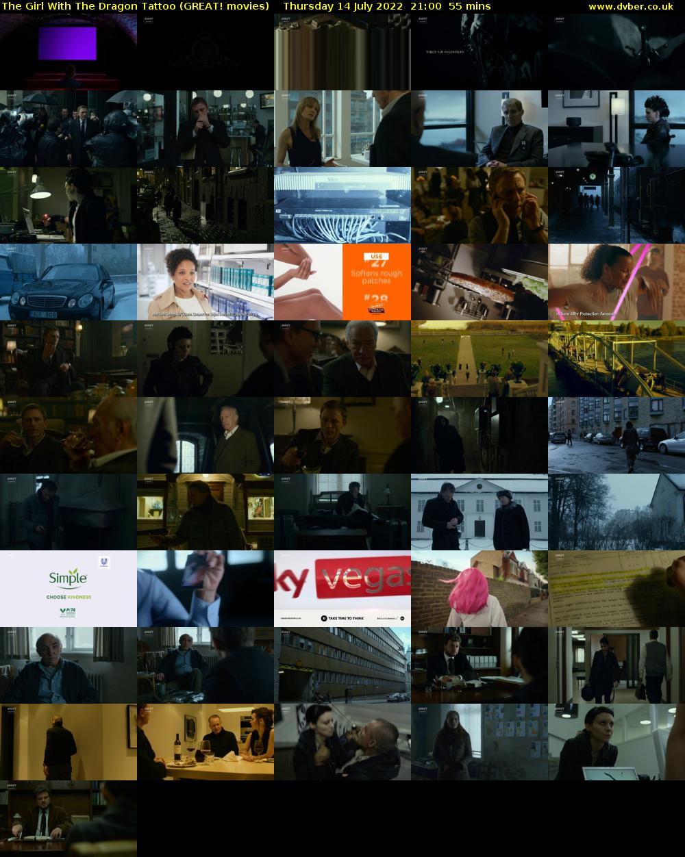 The Girl With The Dragon Tattoo (GREAT! movies) Thursday 14 July 2022 21:00 - 21:55