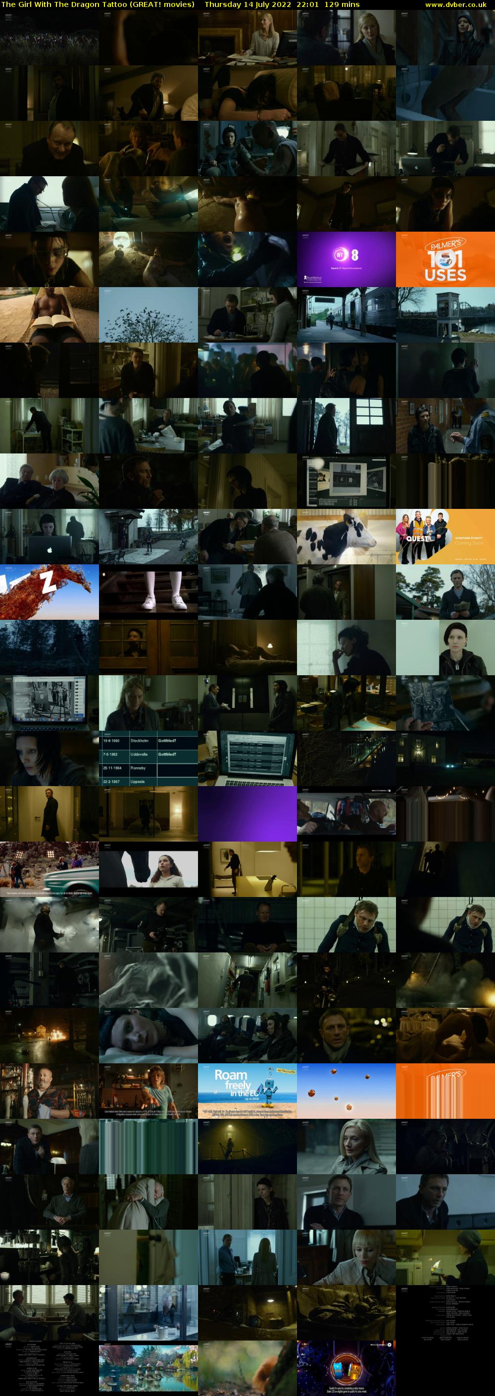 The Girl With The Dragon Tattoo (GREAT! movies) Thursday 14 July 2022 22:01 - 00:10