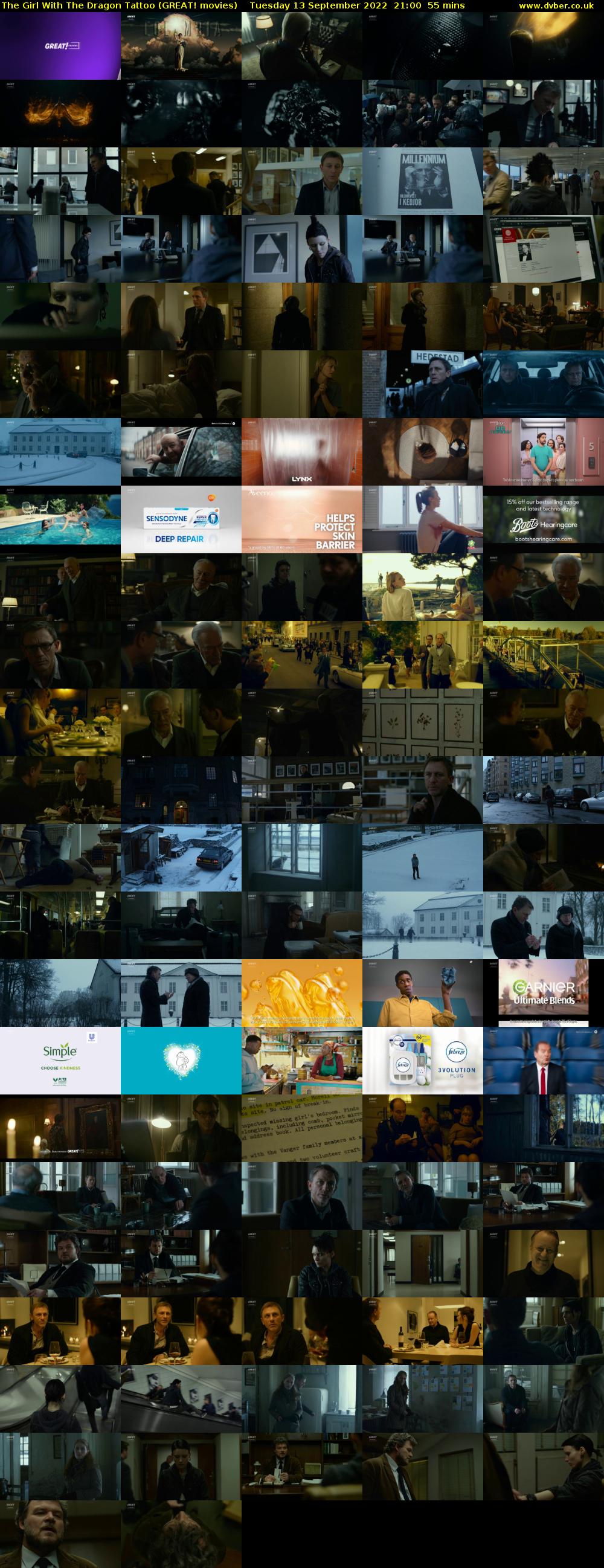 The Girl With The Dragon Tattoo (GREAT! movies) Tuesday 13 September 2022 21:00 - 21:55