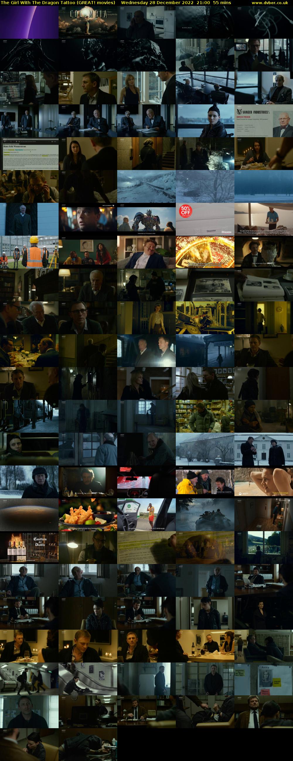The Girl With The Dragon Tattoo (GREAT! movies) Wednesday 28 December 2022 21:00 - 21:55