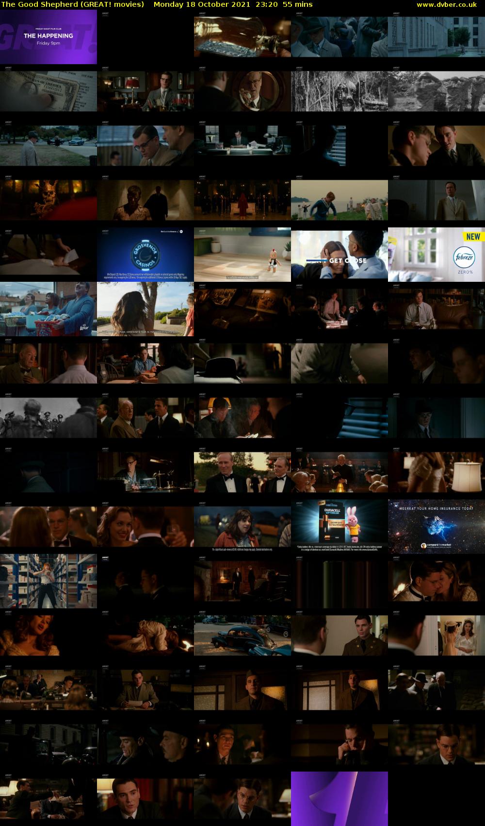 The Good Shepherd (GREAT! movies) Monday 18 October 2021 23:20 - 00:15